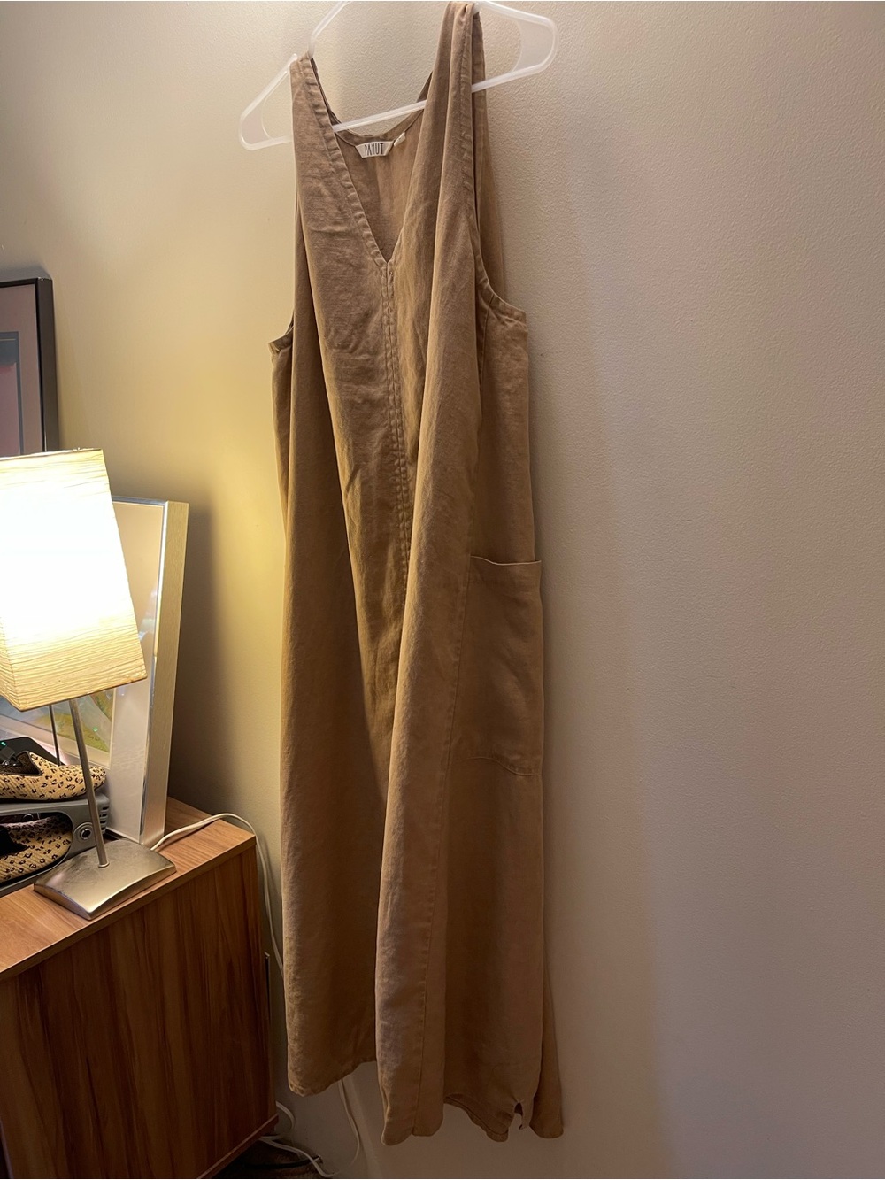 Tan Linen Dress size XL - Picture 2 of 8